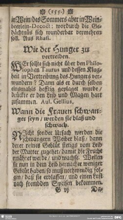 Wie der Hunger zu vertreiben
