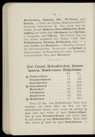 21a) Cassel, Hohenkirchen, Immenhausen, Hombressen, Hofgeismar