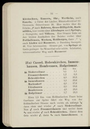 21a) Cassel, Hohenkirchen, Immenhausen, Hombressen, Hofgeismar