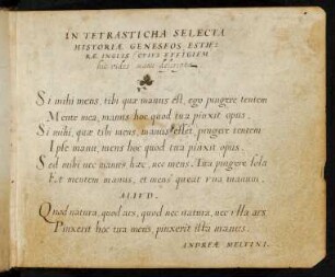 Tetrasticha selecta historiae Geneseos