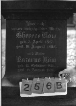 Grabstein 256 [Hahn S. 144 Grab-Nr. 876/877]: Grabstein 256B [Hahn S. 144 Grab-Nr. 876/877]
