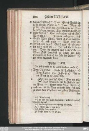 Psalm LVII. Als sich David in die Höhle flüchten musste.