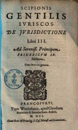 De iurisdictione : libri III