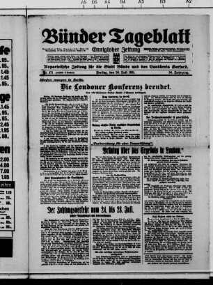 Bünder Tageblatt. 1901-1942