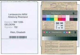 Entnazifizierung Elisabeth Klein , geb. 06.07.1895 (Lehrerin)