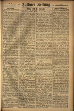 Zweite Ausgabe vom Sonntag, den 13. September 1925.