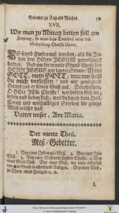 Der vierte Theil. Meß-Gebetter.