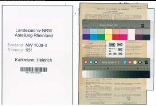Entnazifizierung Heinrich Kerkmann , geb. 07.11.1892 (Verw.Beamter)