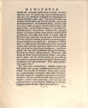 De rebus ultraiectinis ... narratio historica