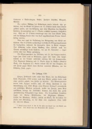 Der Feldzug 1761.
