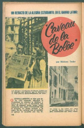 "Caveau de la Bolée" : Un reducto de la alegría estudiantil en el Barrio Latino