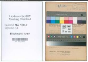 Entnazifizierung Anny Riechmann , geb. 30.05.1900 (Angestellte)