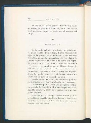 VIII - El cardenal azul
