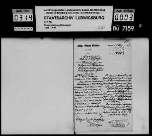 Schuldenwesen der Teilgemeinde Wäschenbeuren