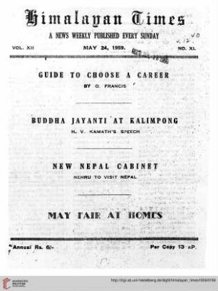 No. XL (24 May 1959)