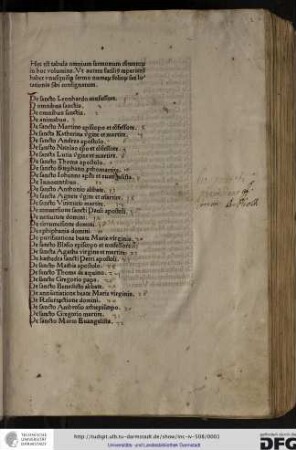 Hec est tabula omnium sermonum contentorum in hoc volumine.