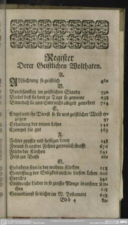 Register Derer Geistlichen Wolthaten