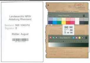 Entnazifizierung August Ridder , geb. 06.02.1909 (Geschaeftsfuehrer)