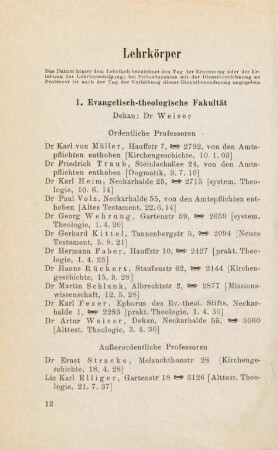 12-24, Lehrkörper
