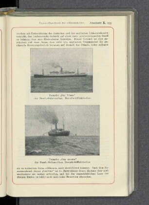 Dampfer "Cap Vilano" der Hamb.-Südamerikan. Dampfschifffahrts-Ges. Dampfer "Cap Arcona" der Hamb.-Südamerikan. Dampfschifffahrts-Ges.