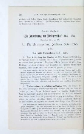 Zweiter Abschnitt. Die Anbahnung der Weltherrschaft 366 - 133