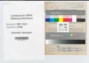 Entnazifizierung Hermann Schmidt , geb. 30.11.1887 (Oberzollinspektor)