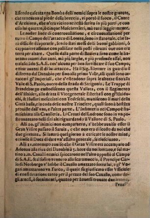 Giornale ... Dal Campo Cesareo ..., 10. ... à Buda in data delli 12. d'Agosto 1686
