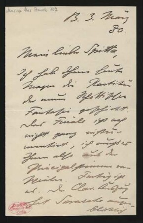 Brief an Philipp Spitta : 03.03.1880