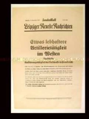 Sonderblatt der "Leipziger Neuesten Nachrichten"