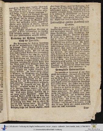 Eroberung der Vestung Luxemburg durch die Franzosen.
