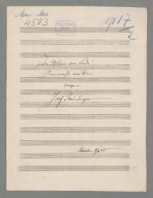 Vierstimmige Ballade mit Klavier, op. 17,2 - BSB Mus.ms. 4503-3