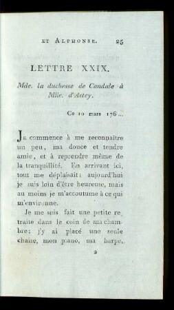 Lettre XXIX.