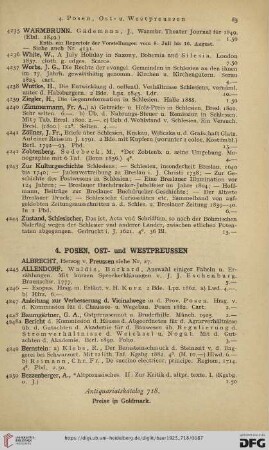 4. Posen, Ost- und Westpreussen (Nr. 4245 - 4614)