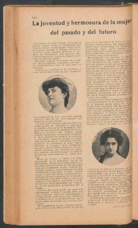La juventud y hermosura de la mujer del pasado y del futuro