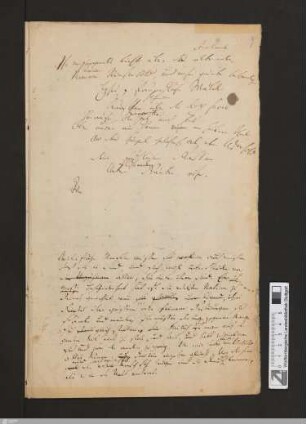 Heidelberg - Entwurf der beiden Schlussstrophen : [Ausz.]; [StA 2,14/407]