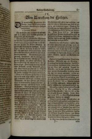 IX. Von Anruffung der Heiligen.