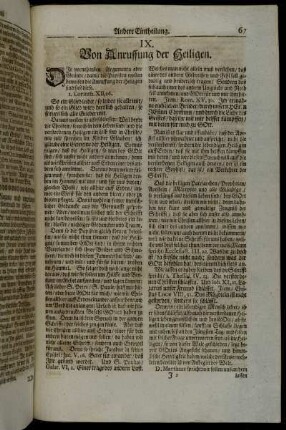 IX. Von Anruffung der Heiligen.