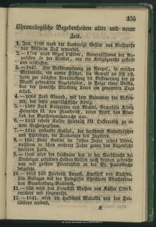 Chronologische Begebenheiten alter und neuer Zeit