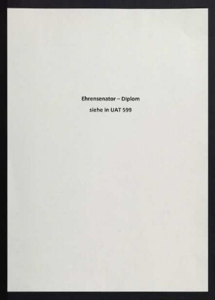 Verweis auf Ehrensenator-Diplom