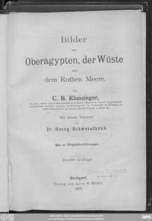 Bilder aus Oberägypten, der Wüste und dem Rothen Meere : Mit einem Vorwort