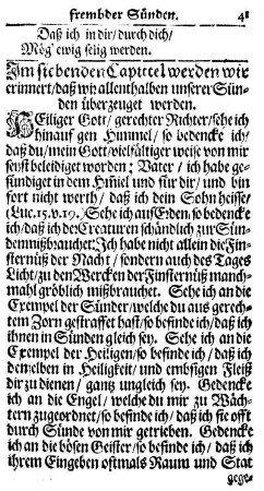 Im siebenden Capittel werden wir erinnert/ daß wir allenthalben unserer Sünden überzeuget werden.