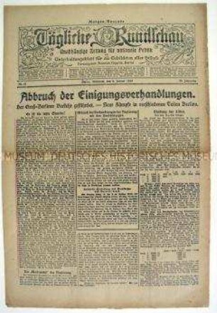 Tageszeitung "Tägliche Rundschau" zu den revolutionären Kämpfen in Berlin