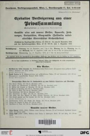 Gemälde neuerer Meister (Nr. 15-21)