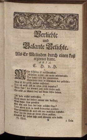 Verliebte und Galante Getichte.