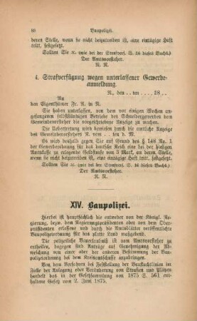 XIII. Baupolizei