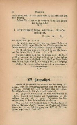 XIII. Baupolizei