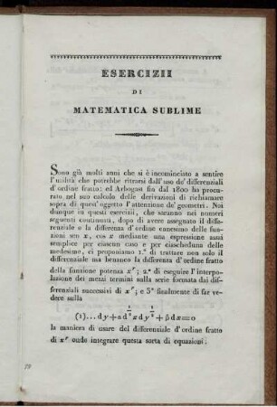 Esercizii di Analisi Sublime.