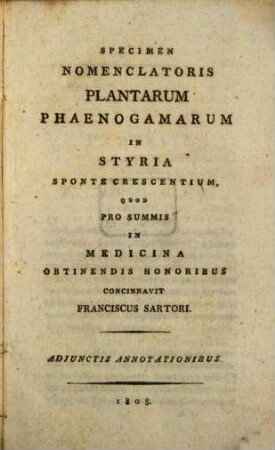 Specimen nomenclatoris plantarum phaenogamarum in Styria