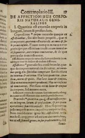 17-25 III. De affectionibus corporis naturalis generalibus