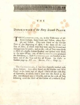 The Description of the Forty Seventh Plate
